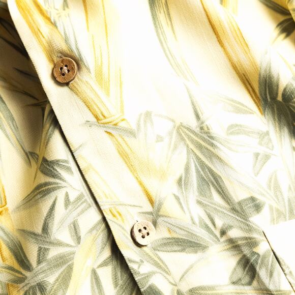 Jamaica Jaxx Men’s Button Front Shirt Yellow Green Size XL Hawaiian Jamaican - Picture 6 of 8